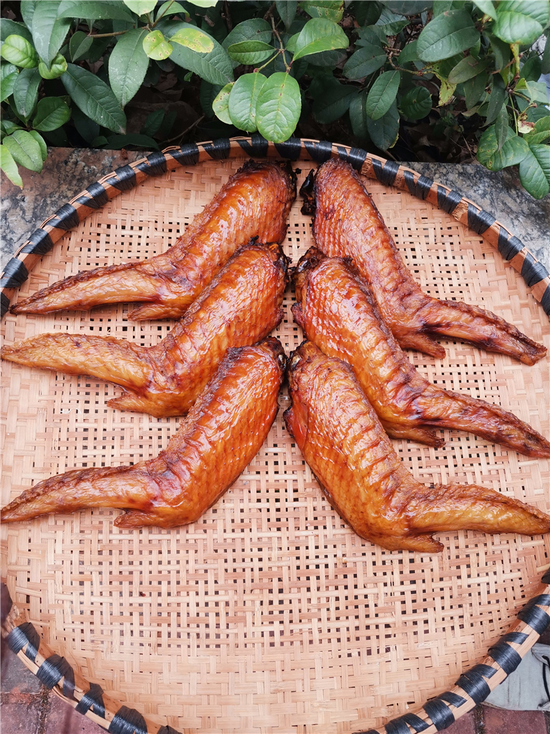 烟熏鸡翅500克(农家手工自制,散装称重计价)