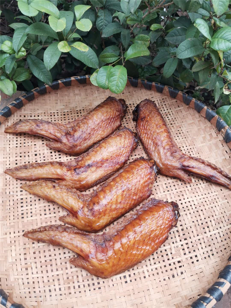 烟熏鸡翅500克(农家手工自制,散装称重计价)