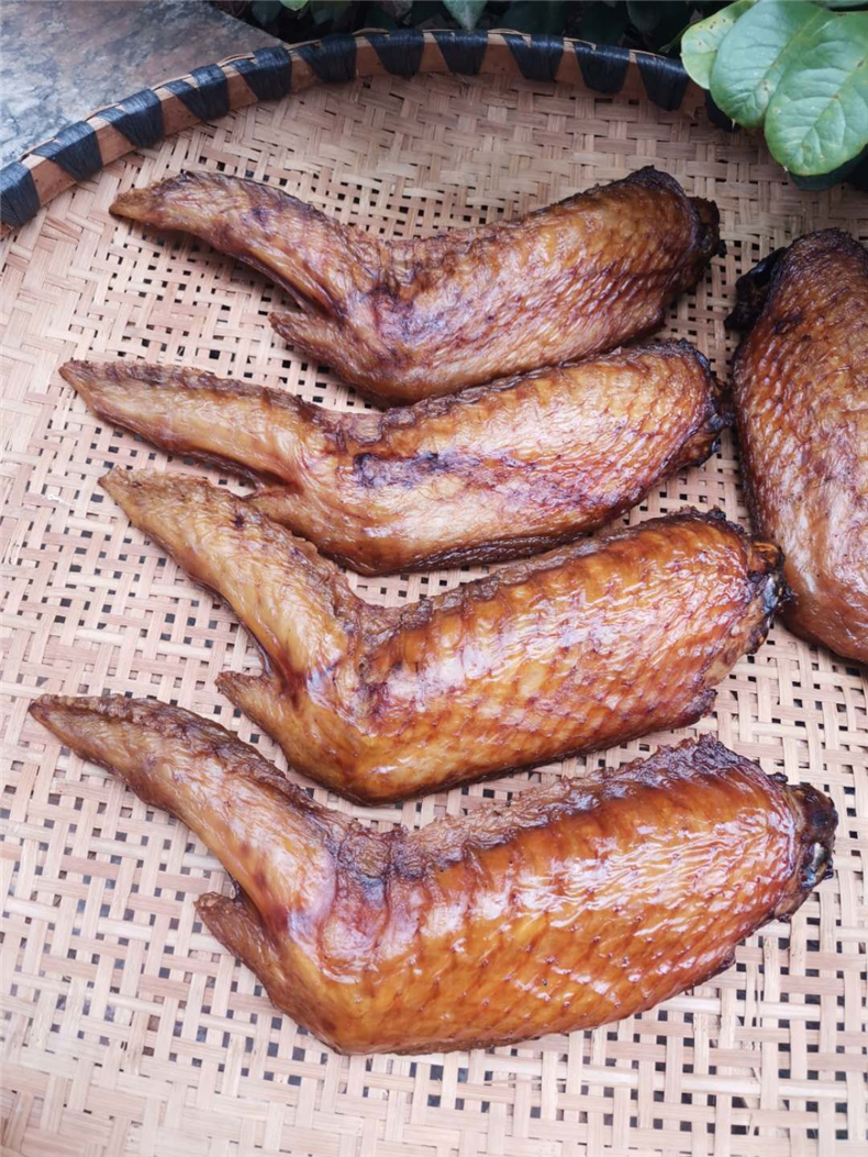 烟熏鸡翅500克(农家手工自制,散装称重计价)